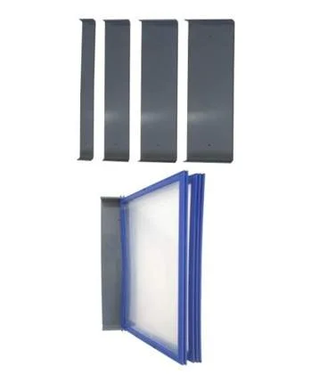 Suporte parede PVC cinza para Pasta A4 retrato — REF. 2015