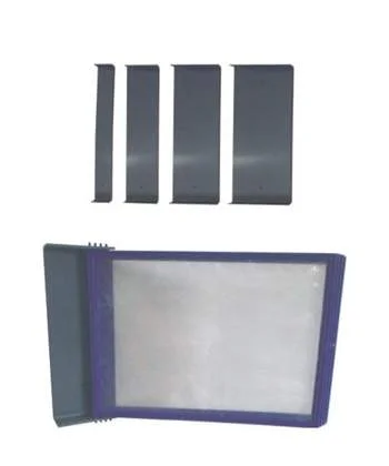 Suporte parede PVC Cinza para Pasta A4 Paisagem — REF. 2016